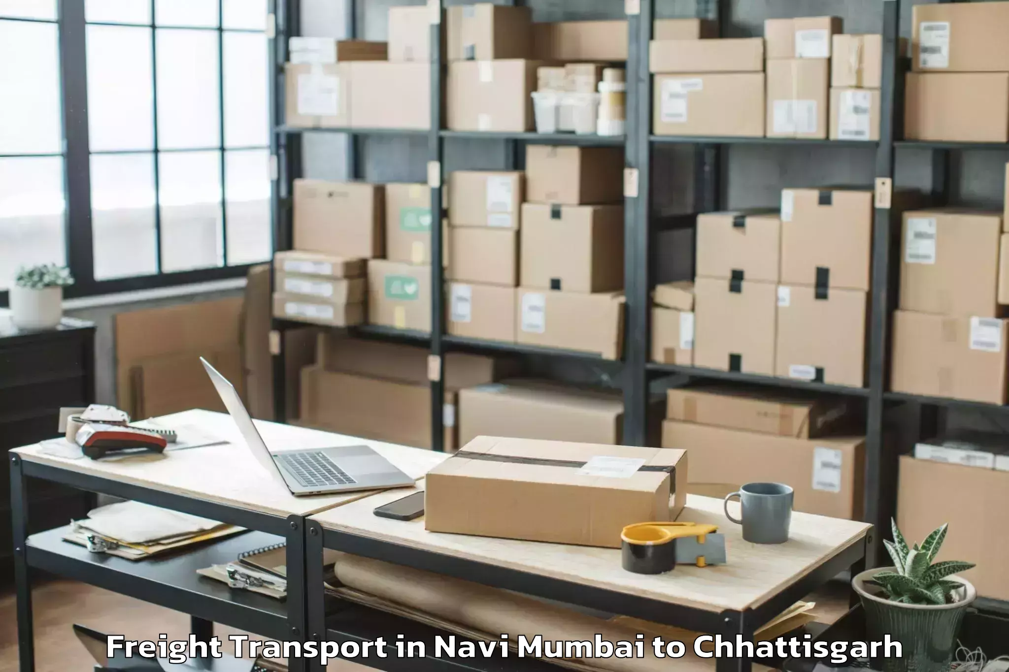 Expert Navi Mumbai to Ramanujganj Freight Transport